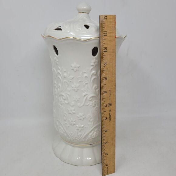 Vtg Belleek Glendarragh Vase Covered Floral Easter Limited Edition #1801 of 3350 - Picture 6 of 11